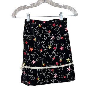 Children's Place Embroidered Velvet Skirt